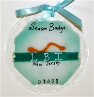 Beach Badge LBI Seafoam Suncatchers