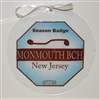 Any Town Beach Badge 7 inch Blue Suncatcher