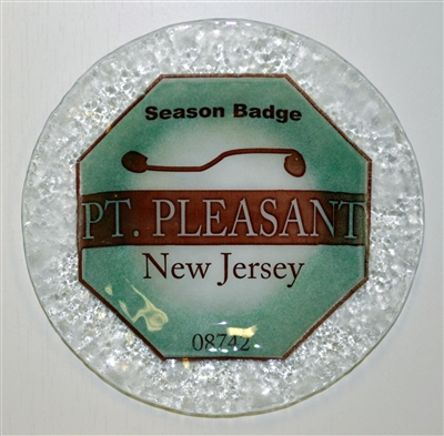 Any Town Beach Badge 9 inch Seafoam Plate