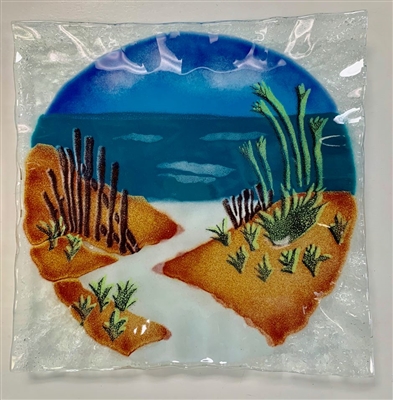Beach Path Small Square Plate