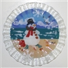 Beach Snowman 10.75 inch Plate