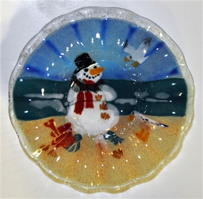 Beach Snowman 7 inch Bowl