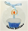 Blue Happy Birthday Suncatcher