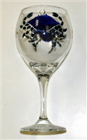 Blue Claw Crab Red Wine Glass