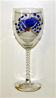 Blue Claw Crab White Wine Glass