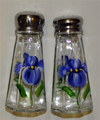 Blue Iris Salt and Pepper Shakers