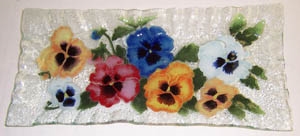 Bold Pansy Rectangle Plate