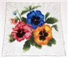 Bold Pansy Small Square Plate