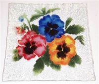 Bold Pansy Small Square Plate
