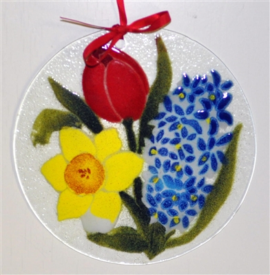 Bold Spring Floral 7 inch Suncatcher