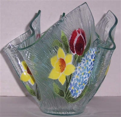 Bold Spring Floral Large Candleholder