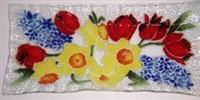 Bold Spring Floral Rectangle Plate