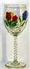 Bold Spring Floral White Wine Glass