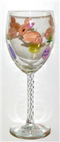 Brown Bunny White Wine Glass