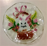 Bunny in Basket 9 inch Bowl