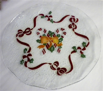 Candy Cane 14 inch Platter