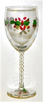 Candy Cane White Wine Glass