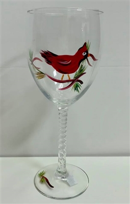 Cardinals White Wine Glass