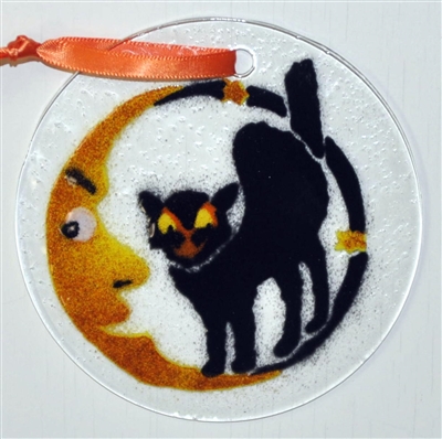 Cat and Moon Suncatcher