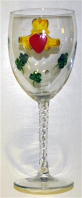 Claddagh White Wine Glass