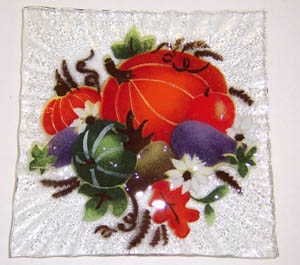 Fall Harvest Small Square Plate