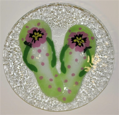 Green 9 inch Flip Flop Plate