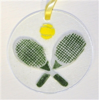 Green Tennis Raquets Suncatcher