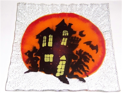 Haunted House Small Square Plate