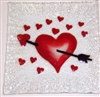 Heart with Arrow Small Square Plate