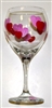 Hearts Red Wine Glass