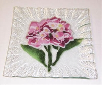 Hydrangea Pink Small Square Plate