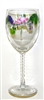 Hydrangea White Wine Glass