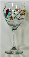 Jersey Girl Red Wine Glass