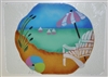 Large Pastel Beach Scene Tray (Insert Only)