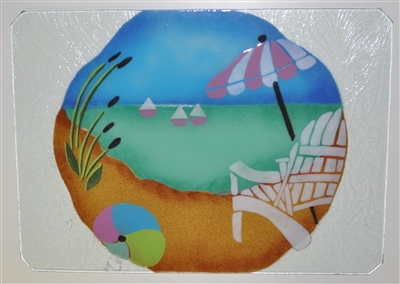 Large Pastel Beach Scene Tray (Insert Only)