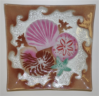 Large Square Sea Shell Platter