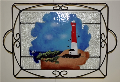 Large Barnegat Lighthouse Tray (with Metal Holder)
