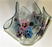 Large Pastel Pansy Candleholder