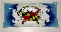 Maryland Flag Crab Rectangle Plate