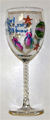 "Once a Jersey Girl, Always a Jersey Girl" White Wine Glass