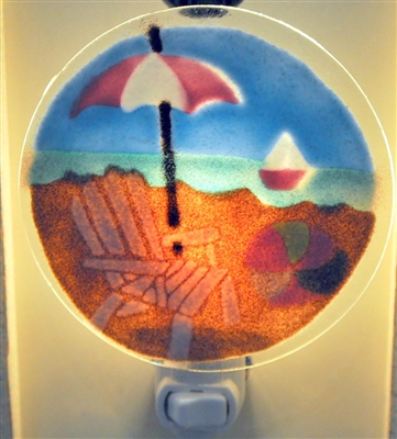 Pastel Beach Scene Nightlight