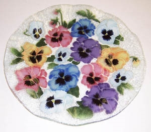 Pastel Pansy 14 inch Platter