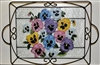 Pastel Pansy Large Tray (with Metal Holder)