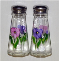 Pastel Pansy Salt and Pepper Shakers