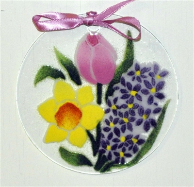 Pastel Spring Floral Suncatcher