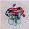 Patriotic Snowman 10.75 inch Plate