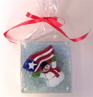 Patriotic Snowman Coasters
