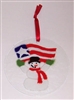 Patriotic Snowman Suncatcher