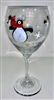 Penguin Red Wine Glass