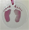 Pink Baby Feet Suncatcher